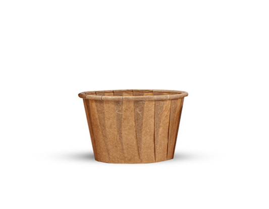Salsera Kraft papel plisado 30ml (3000 unid/caja) (exclusivo online)