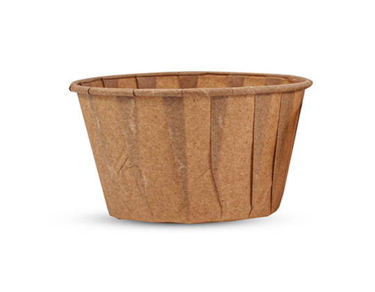 Salsera Kraft papel plisado 100ml (3000 unid/caja) (exclusivo online)