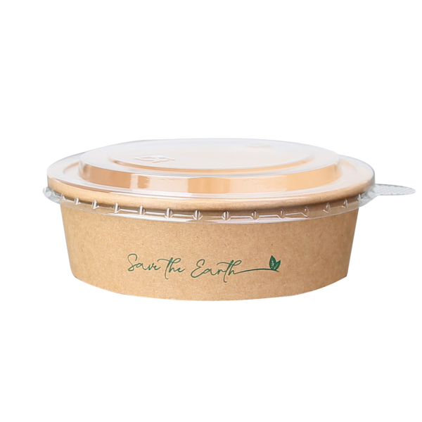 Ensaladera Cartón 500 ml + Tapa rPET Antivaho