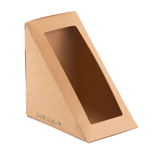 Caja Sándwich Doble con Ventana 123 x 123 x 72 mm (400 unid/caja)-(exclusivo online)