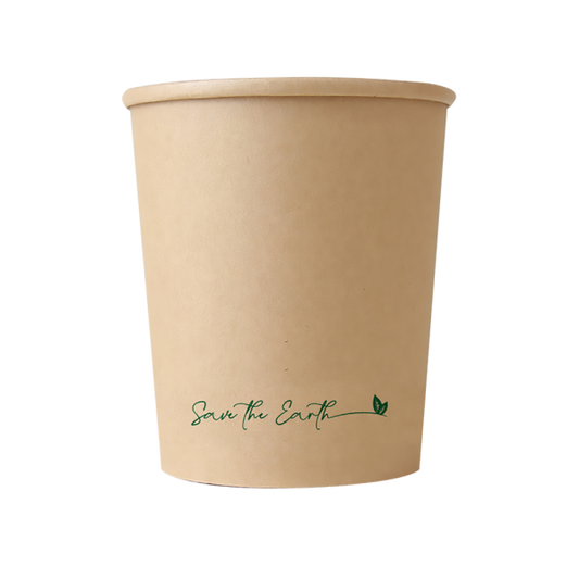 Sopera Cartón + Tapa Kraft 1000ml (Combo)- 32oz (300 unid/caja)-(exclusivo online)