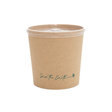 Load image into Gallery viewer, 26 oz Kraft 750 ml round container with PP lid (300 units/box)
