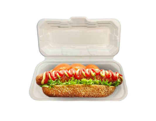 Envase Fibra de Caña 21,3x10,7x7,5cm Hot Dog