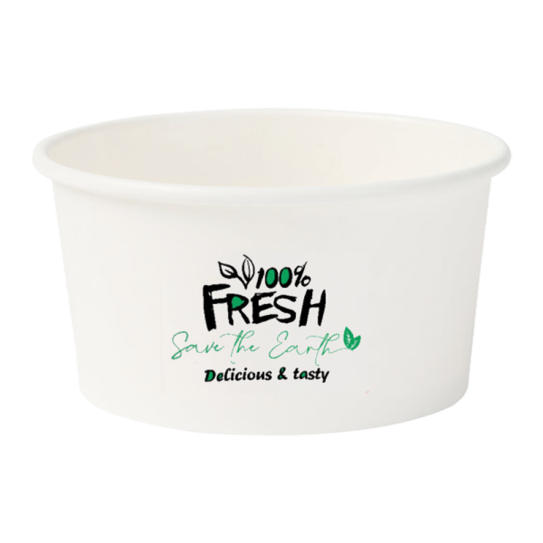 Tapa Cúpula con Agujero para Tarrina Helado Blanca/Kraft 180 y 240ml