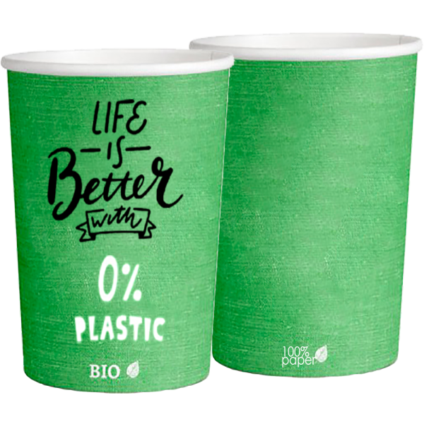 Vasos Verdes Plastic Free 480ml (16oz) (1000 unid/caja)