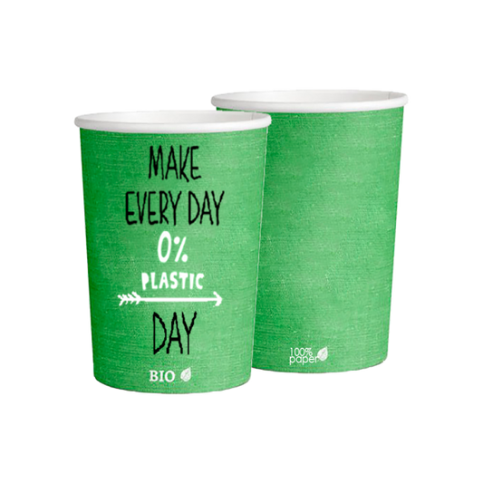 Vasos Verdes Plastic Free 120ml (4oz) (1000 unid/caja)