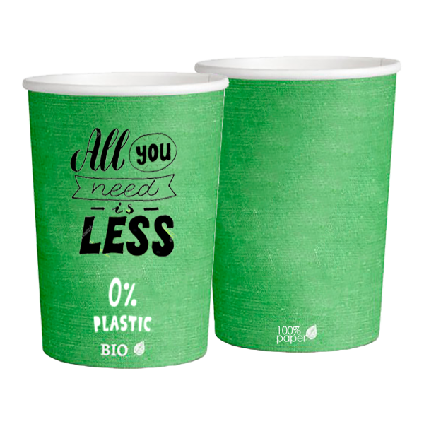 Vasos Verdes Plastic Free 360ml (12oz) (1000 unid/caja)