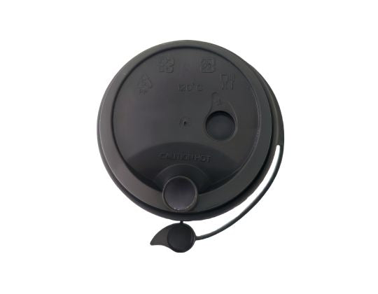 Tapas reutilizables PP Negras con apertura/cierre fácil para vasos 350 y 470ml (500 unid/caja) (exclusivo onlin
