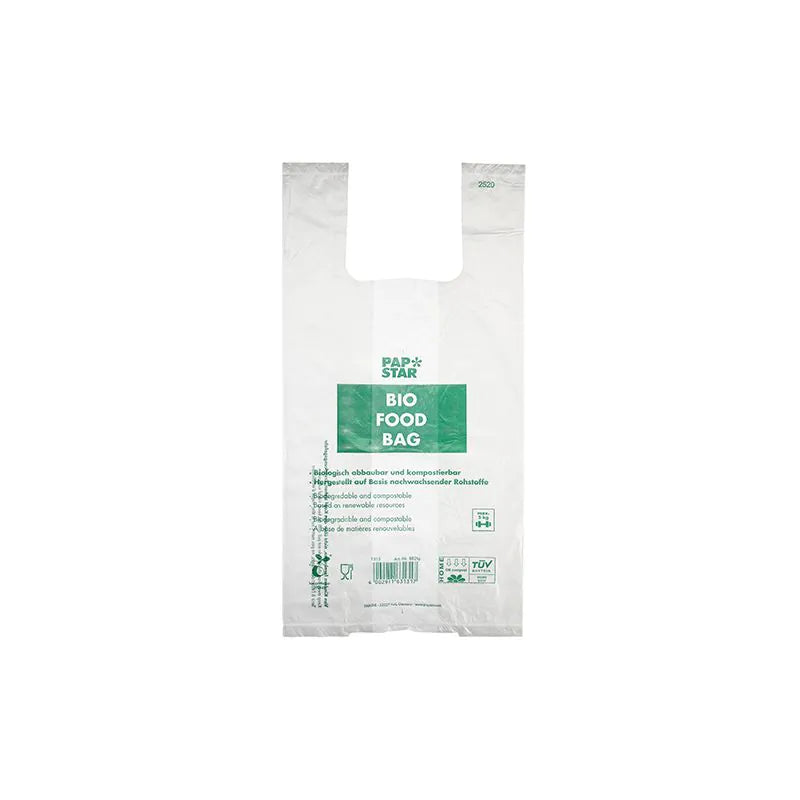 Bolsa Camiseta Compostable 47x22x13cm (alto x ancho x fuelle) 100 unid/rollo