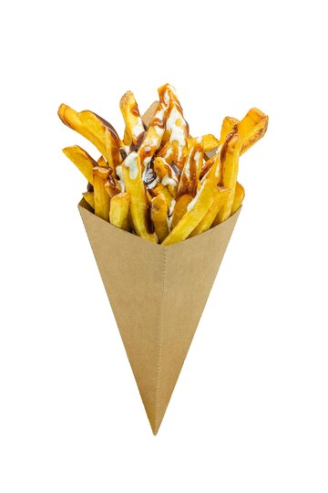 Cono Kraft con espacio para Salsa 16,5x19,5cm
