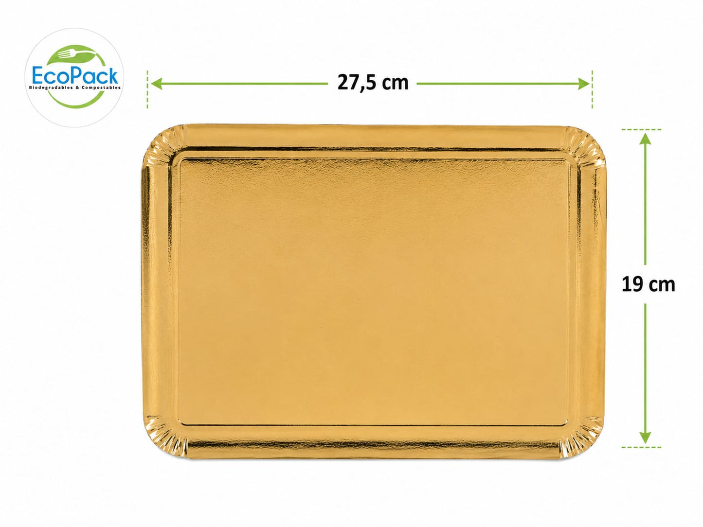Bandeja Dorada Elite Plus 27,5x19cm