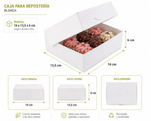 Carica l'immagine nel visualizzatore di Gallery, Scatola per pasticceria 16x14x6cm
