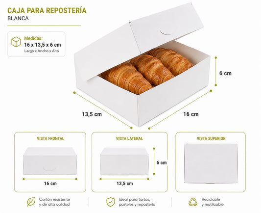 Caja Pastelería 16x13,5x6cm