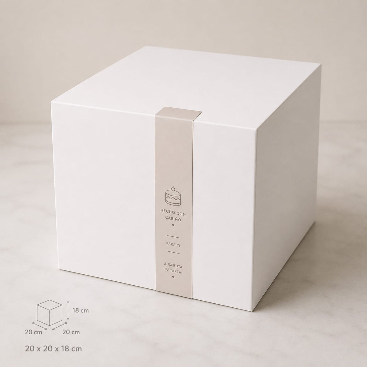 Caja Pastelería Alta 20x20x18cm