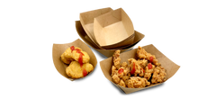 Load image into Gallery viewer, Kraft Anti-Grease/Fried Containers 400ml (10.5x7.5x4.3cm)
