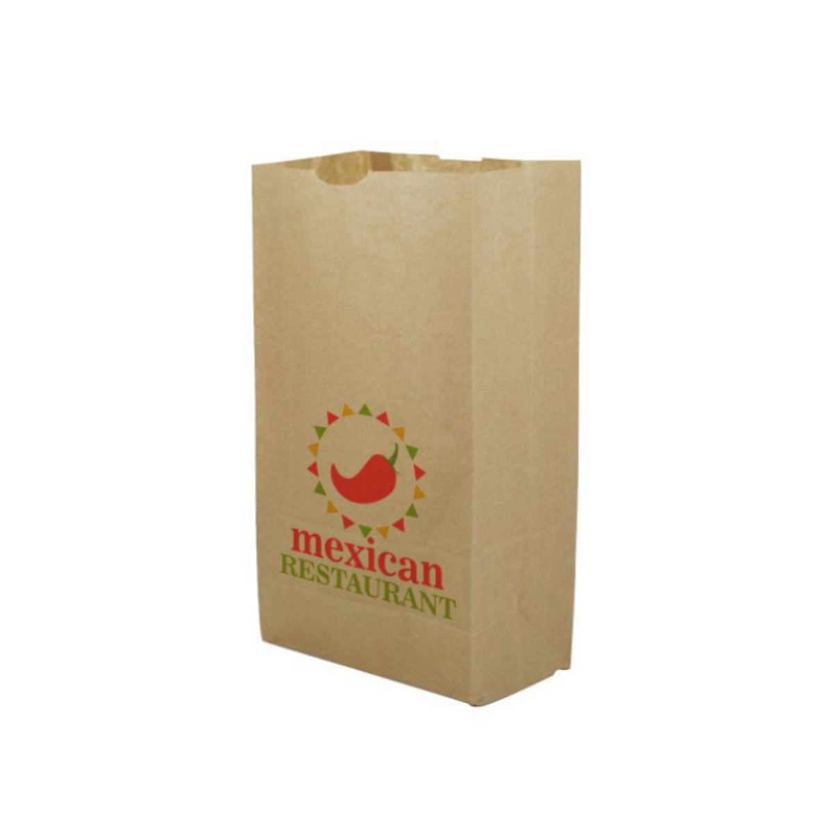 Bolsa Americana Kraft XS (18+11x34cm) - (personalizada a 1 tinta - 2 caras)- 1500 unidades