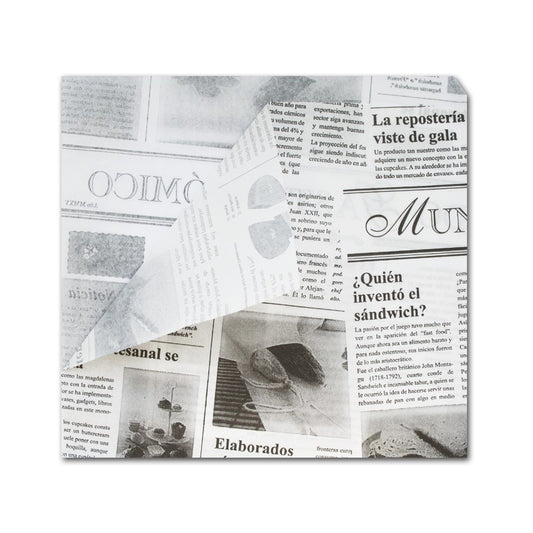 Bolsa Antigrasa Periodico Fast Food 15x15cm