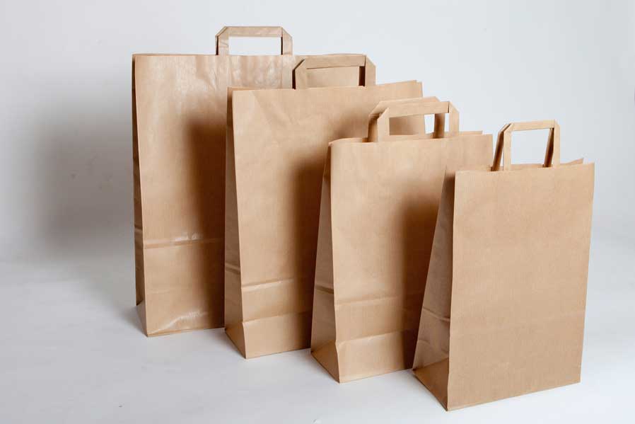 Bolsa Kraft Asa Plana S1 90gsm (26+14x32cm)