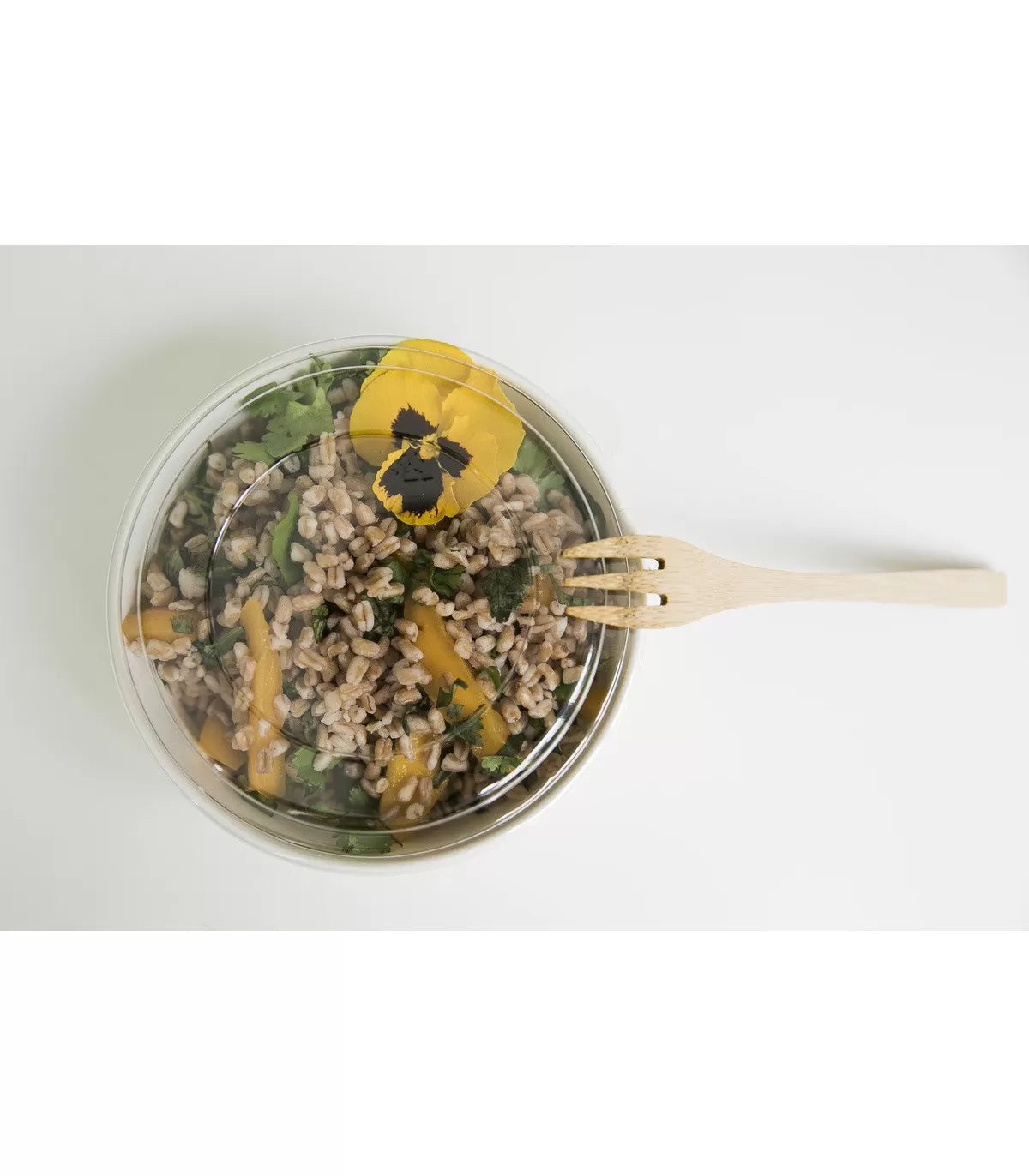 Ensaladera Cartón 1300 ml + Tapa rPET Antivaho