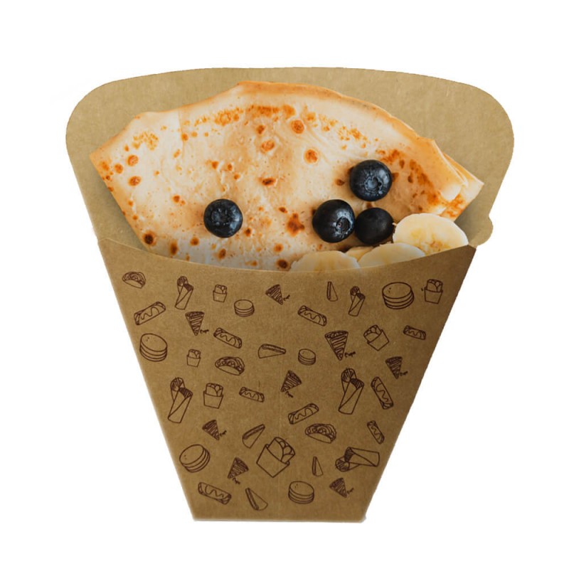 Cono Kraft para Crepes 14,5x19x6,5cm (500 unid/caja) (exclusivo online)