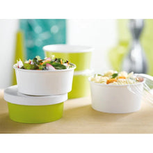 Load image into Gallery viewer, White Cardboard Salad Bowl 1000 ml + rPET Anti-Fog Lid (200 units/box)
