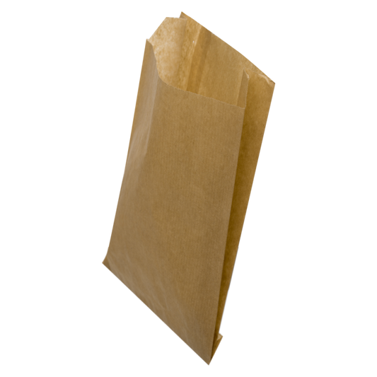 Bolsa Antigrasa Kraft para Patatas/Empanadas/Fritos 14+7x24cm