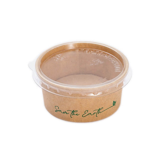 Salsera Cartón Kraft  30ml + Tapa rPet