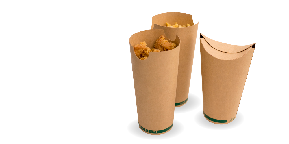Vaso cerrado Kraft para Fritos 16*6cm (500 unid/caja) (exclusivo online)