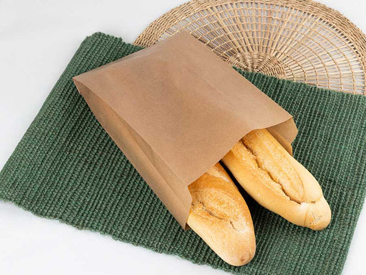 Bolsa Bolleria Papel Kraft Verjurado 18+7x32cm