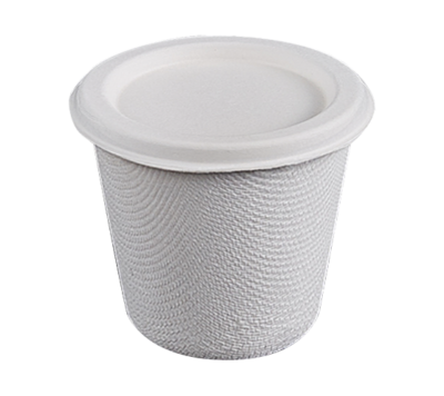 Tarrina Salsera Caña de Azúcar con Tapa 120ml (1000 unid/caja)