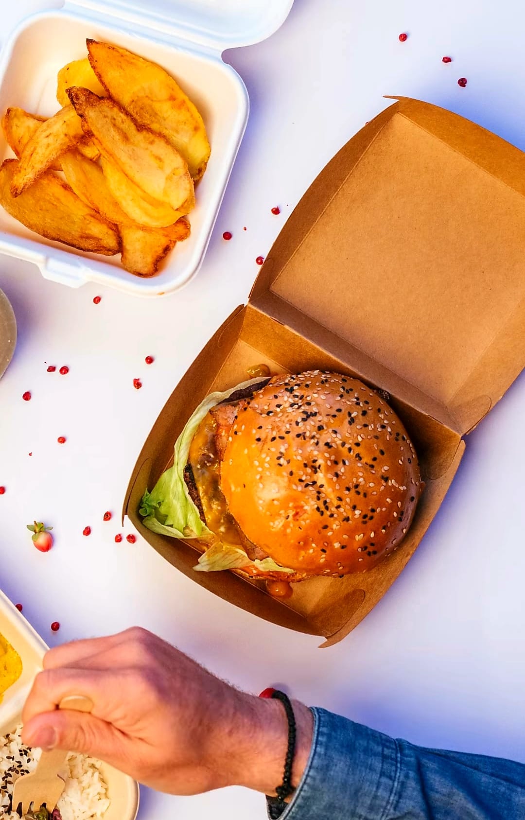 Caja Kraft Hamburguesa Grande 14x14x8cm