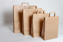 Load image into Gallery viewer, Kraft Bag with Flat Handle M (32+22x26cm)
