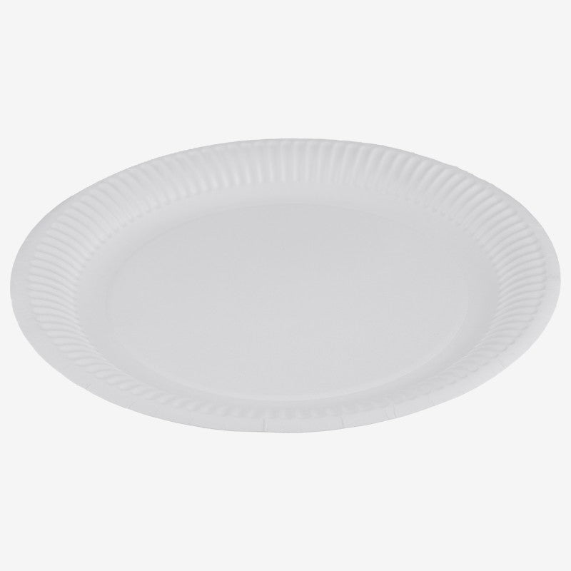Plato Cartón Laminado Blanco 18 cm