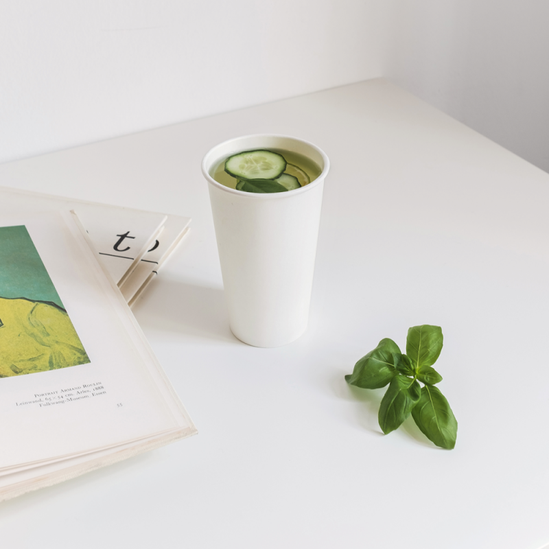 Vasos Blancos Compostables 360ml (12oz)