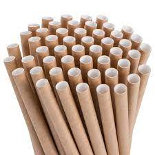 Pajitas Cartón Kraft 12mm x 21cm (Extra-Gruesas) (2500 unid/caja) (exclusivo online)