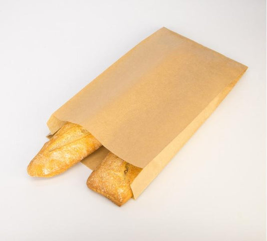 Bolsa Bolleria Papel Kraft Verjurado 18+7x32cm